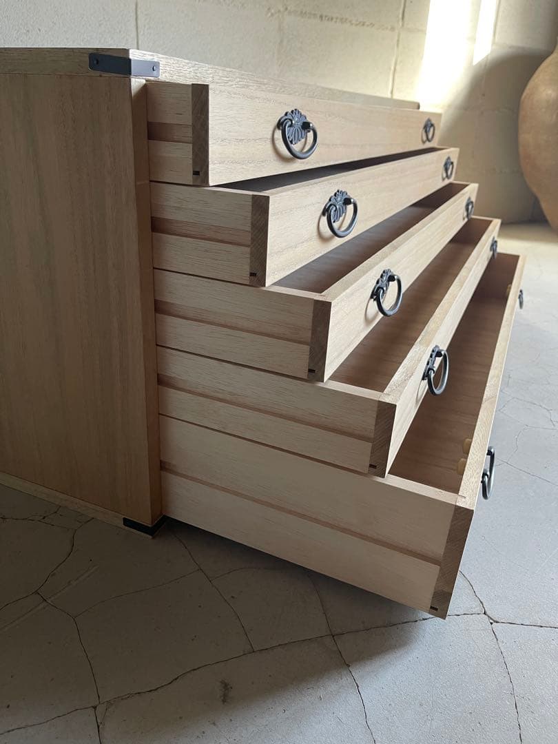 桐タンス　桐引出しタンス　5段　桐 チェスト