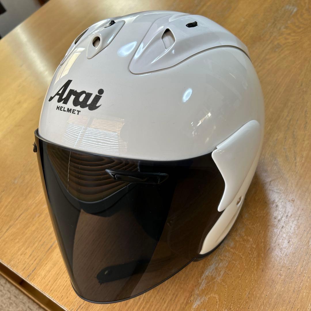 Arai SZ-Ram II ホワイト ジェットヘルメット スモークシールド