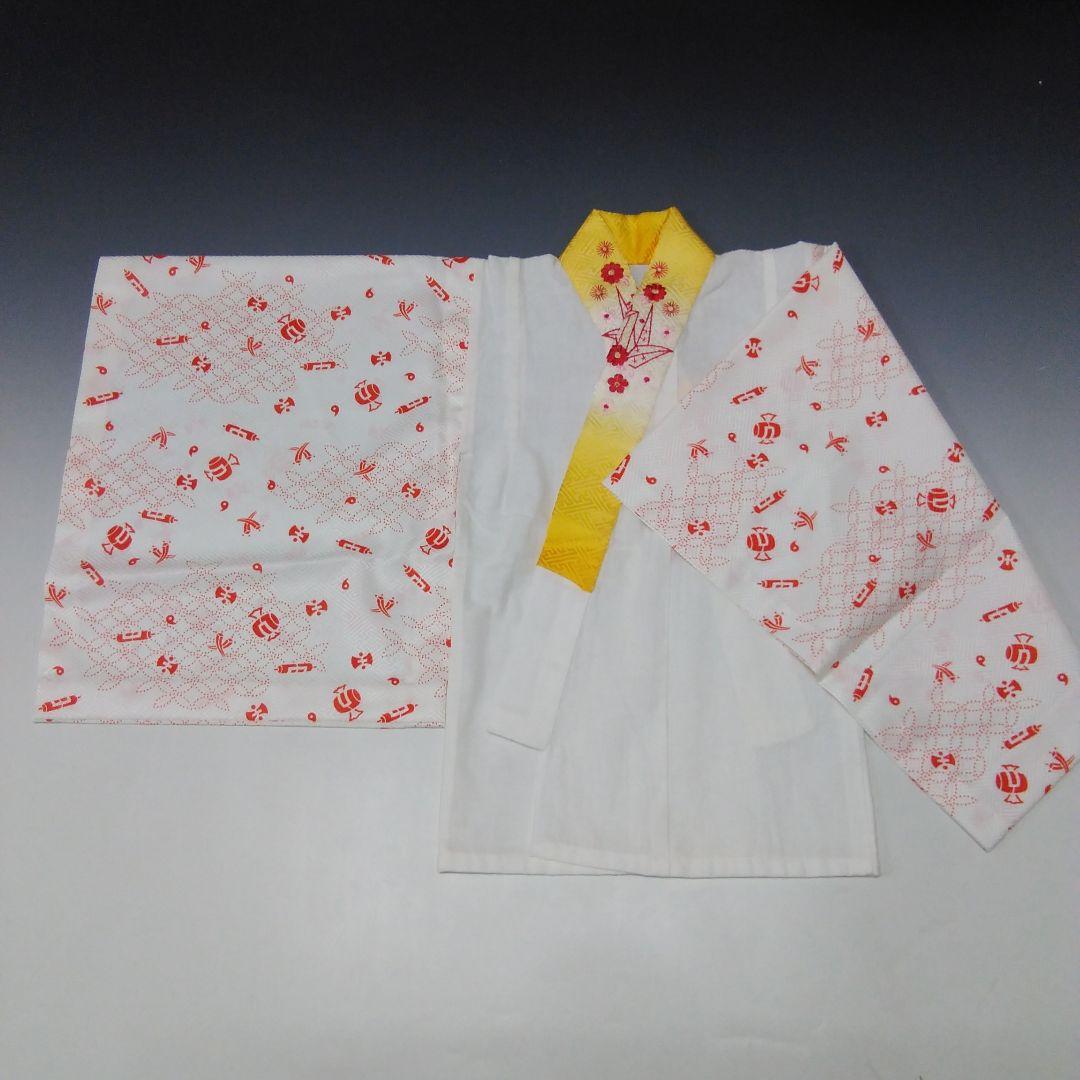 女の子 七五三 着物と小物セット⭐3～7才 ピンク×赤ぼかし 古典柄 2182