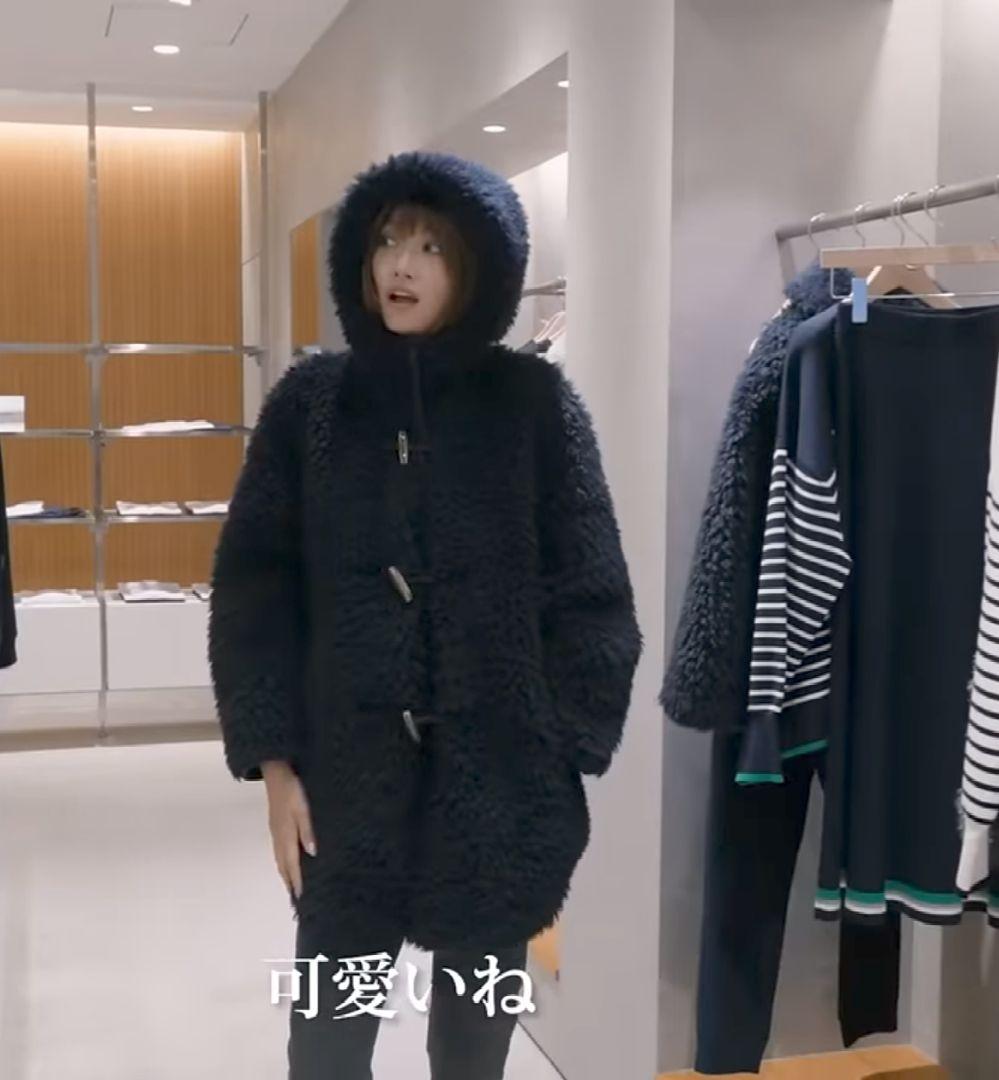 three dots スリードッツ　エコペルファーモンスターダッフルコート　ボア