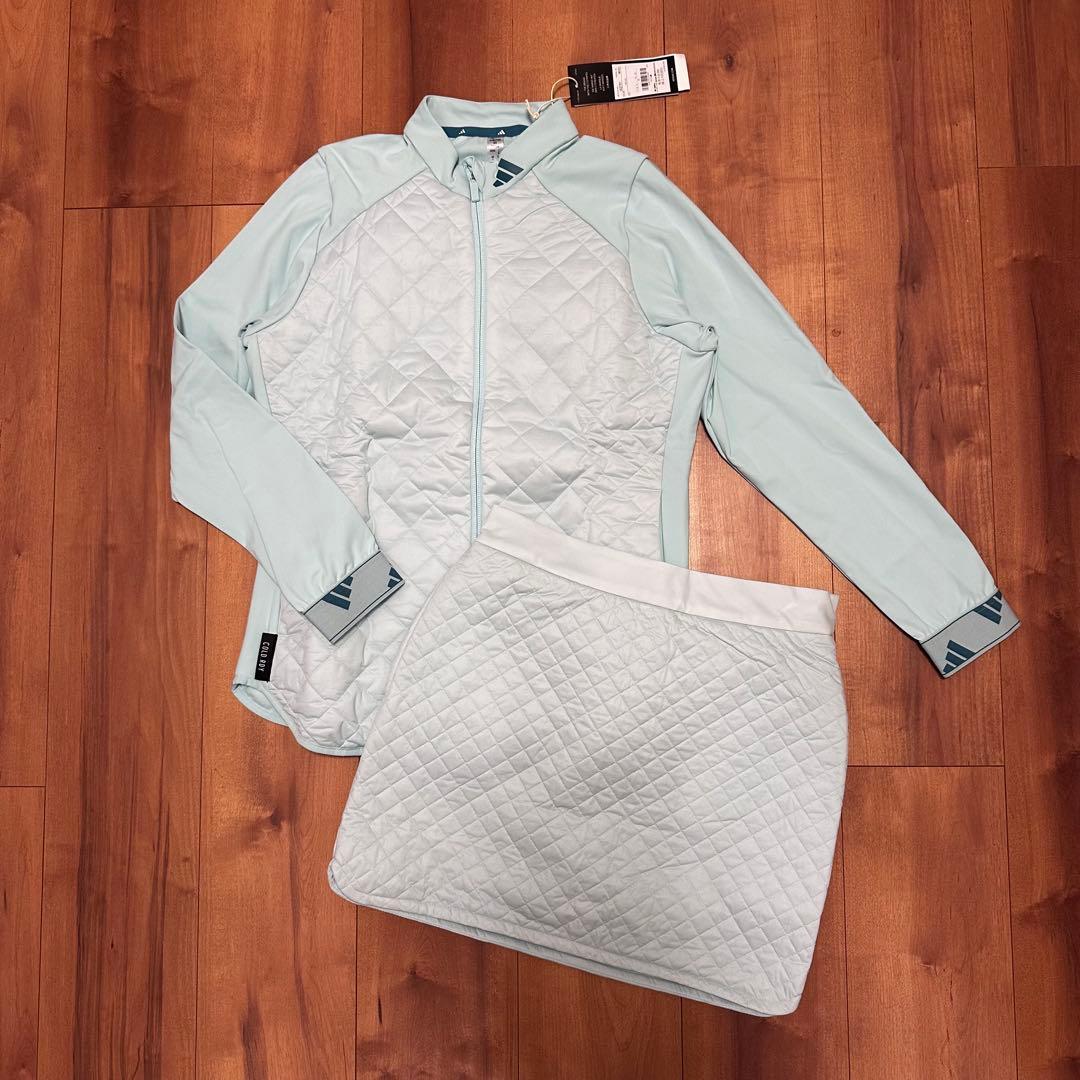 長袖　裏起毛　キルティング　ジャケット　中綿　スカート　セットアップ　春秋　新品