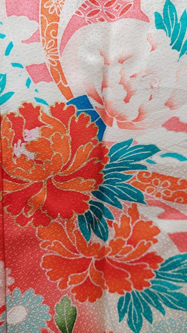 NA11アンティーク子供着物正絹ジュニアサイズ着丈131センチ裄丈56センチ綺麗