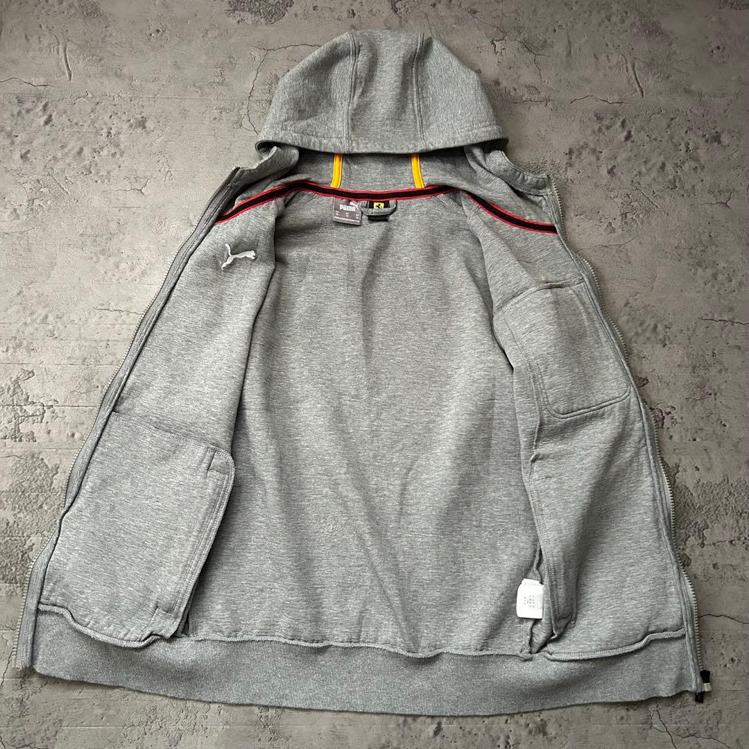 極美品 PUMA プーマ フェラーリ 刺繍ロゴ グレー ジャージ 人気
