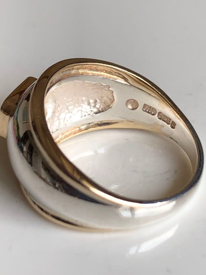 ヴァンドーム青山スターリングシルバー+k10 クリスタルカラーストンリング#13