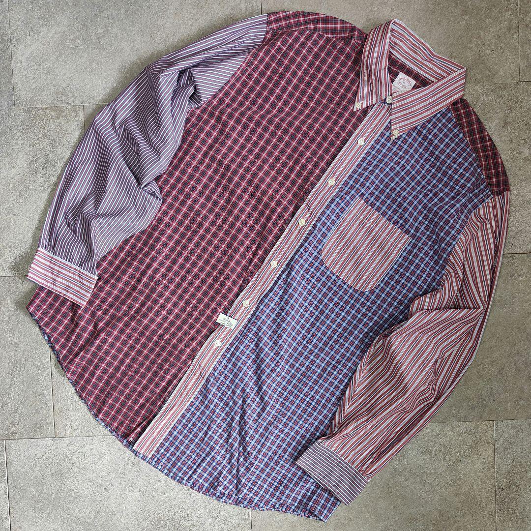 【BrooksBrothers】未使用品 B.D切替デザインシャツ