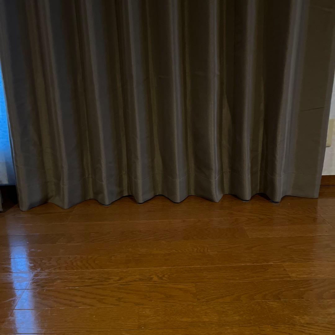 【美品】❤️ドレープカーテン遮光 遮熱1級カーテン オーダーカーテン ブラウン系