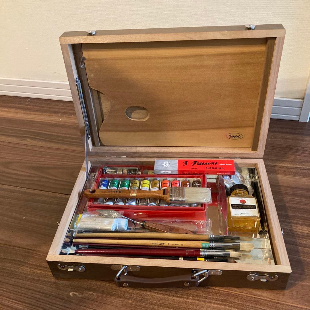 油絵画材セット 木製ケース付き