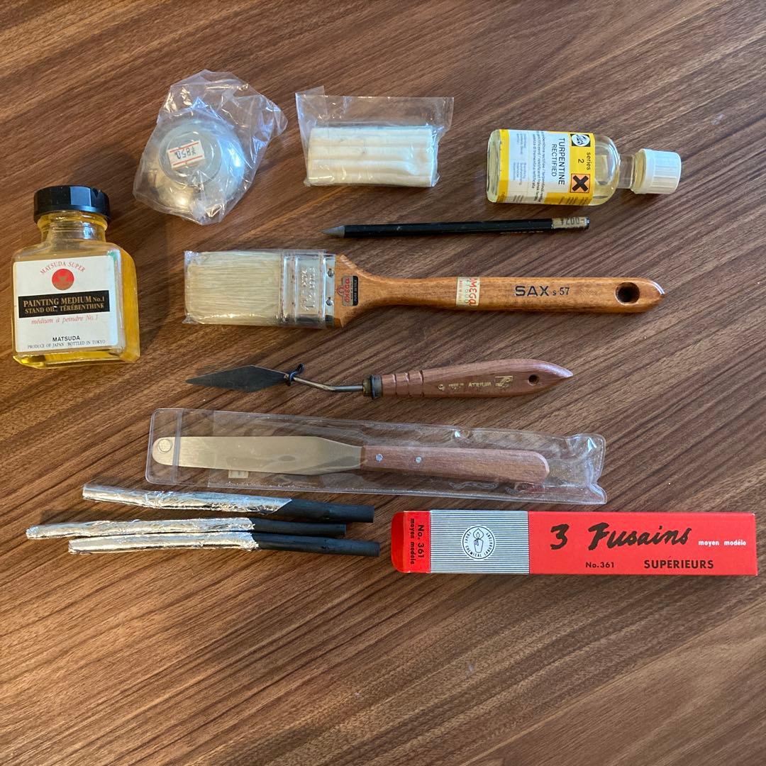 油絵画材セット 木製ケース付き