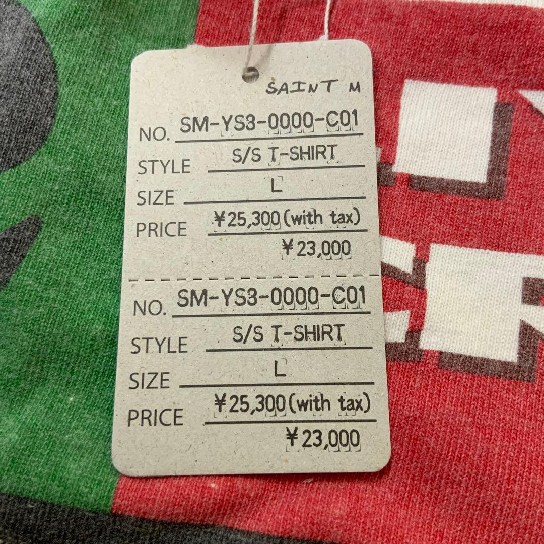 S/S セントマイケル デニムティアーズ Tシャツ ヴィンテージ加工 L