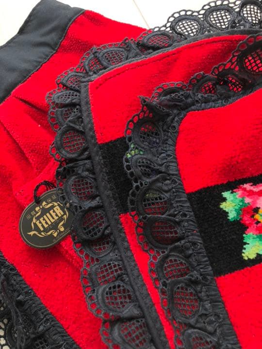 フェイラー　エプロン　未使用　赤　レッド