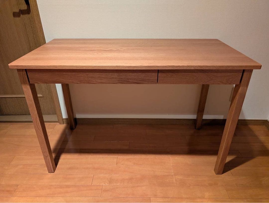 ■送料込■無印良品 MUJI 無垢材 木製デスク オーク材 事務学習机テーブル