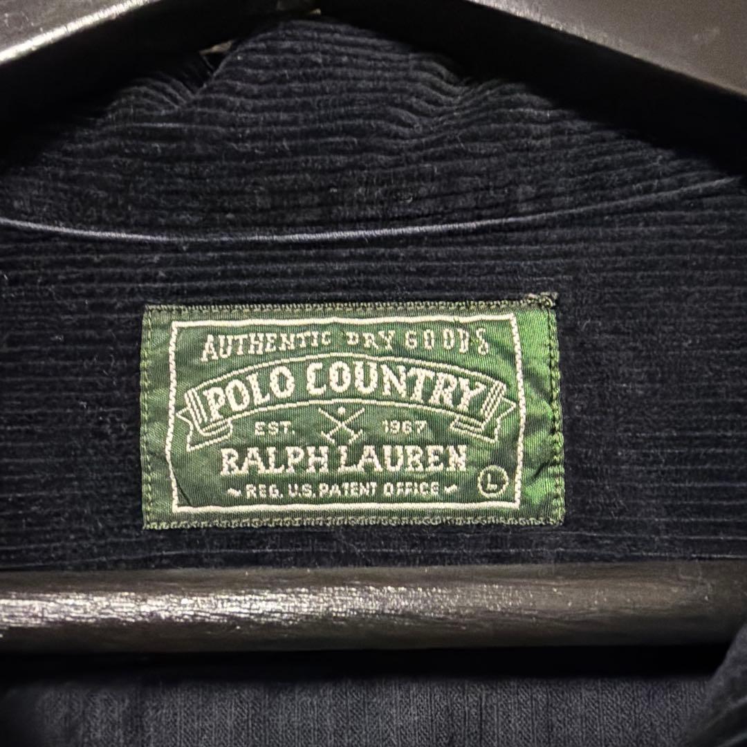 d*b様 ポロカントリー　コーデュロイシャツ　ブラック　L RRL ポロバイラル