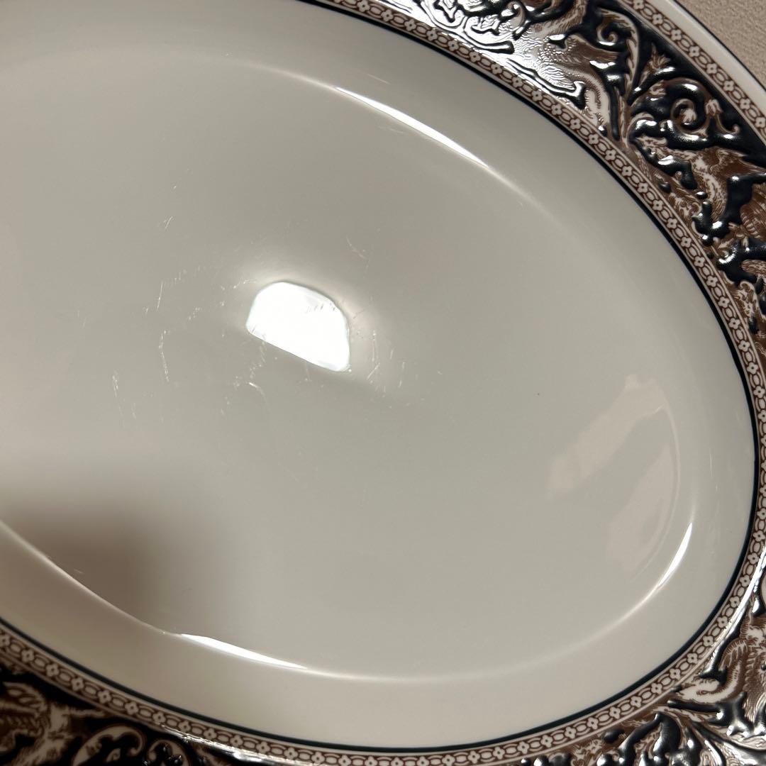 ウェッジウッド　フロレンティーン　コバルト　オーバルプレート　ディナープレート