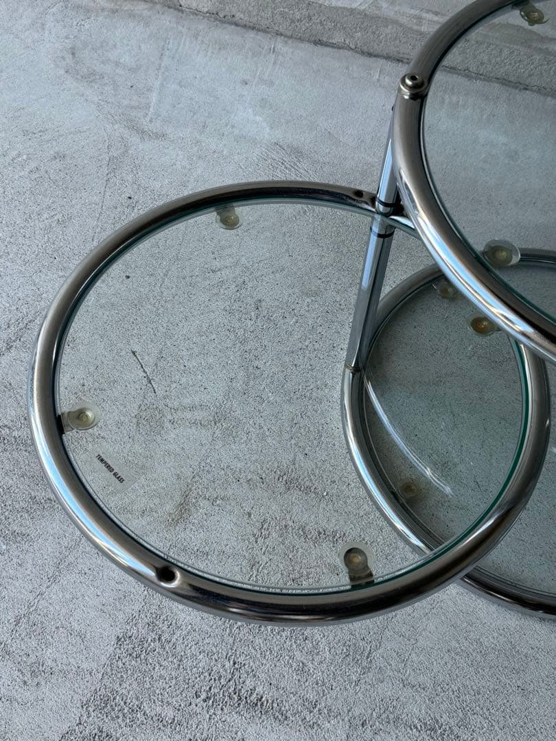 ミッドセンチュリー　ラウンドテーブル　スペースエイジ　Y2K