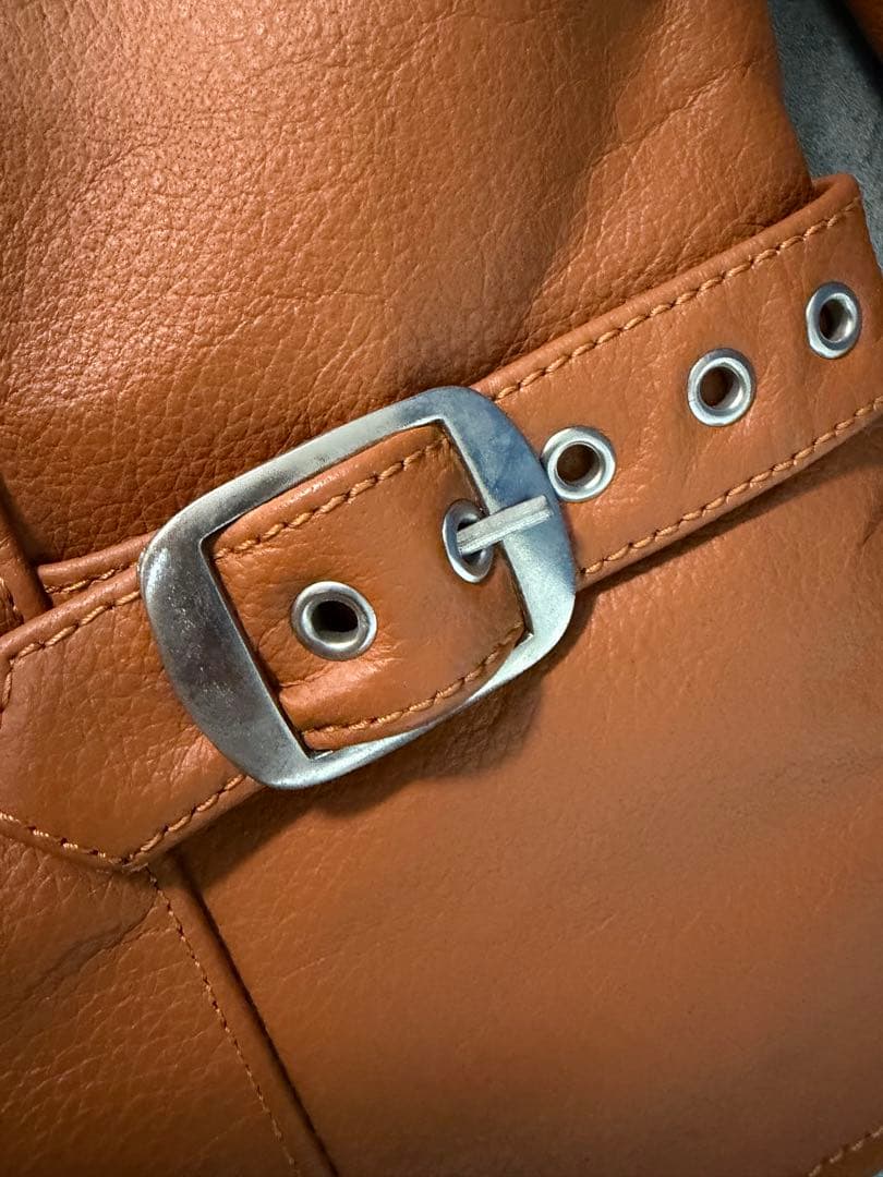 FREEDOM　レザージャケット　ライダース　本革　キャメル