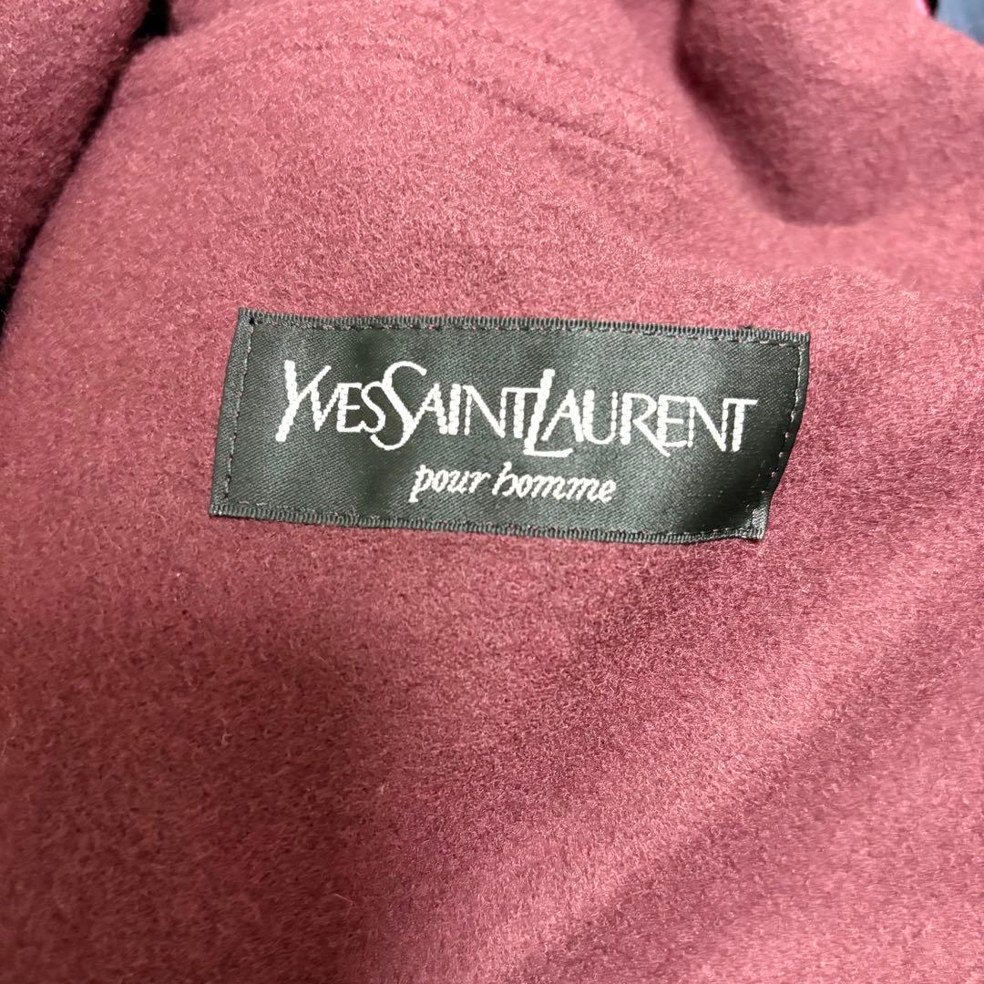 イヴサンローラン トレンチコート ライナー ベルト ステンカラー ネイビー L