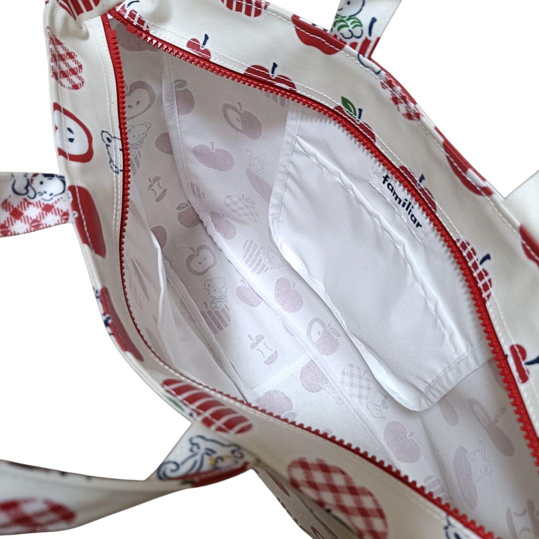 ファミリア familiar トートバッグ レッスンバッグ りんご