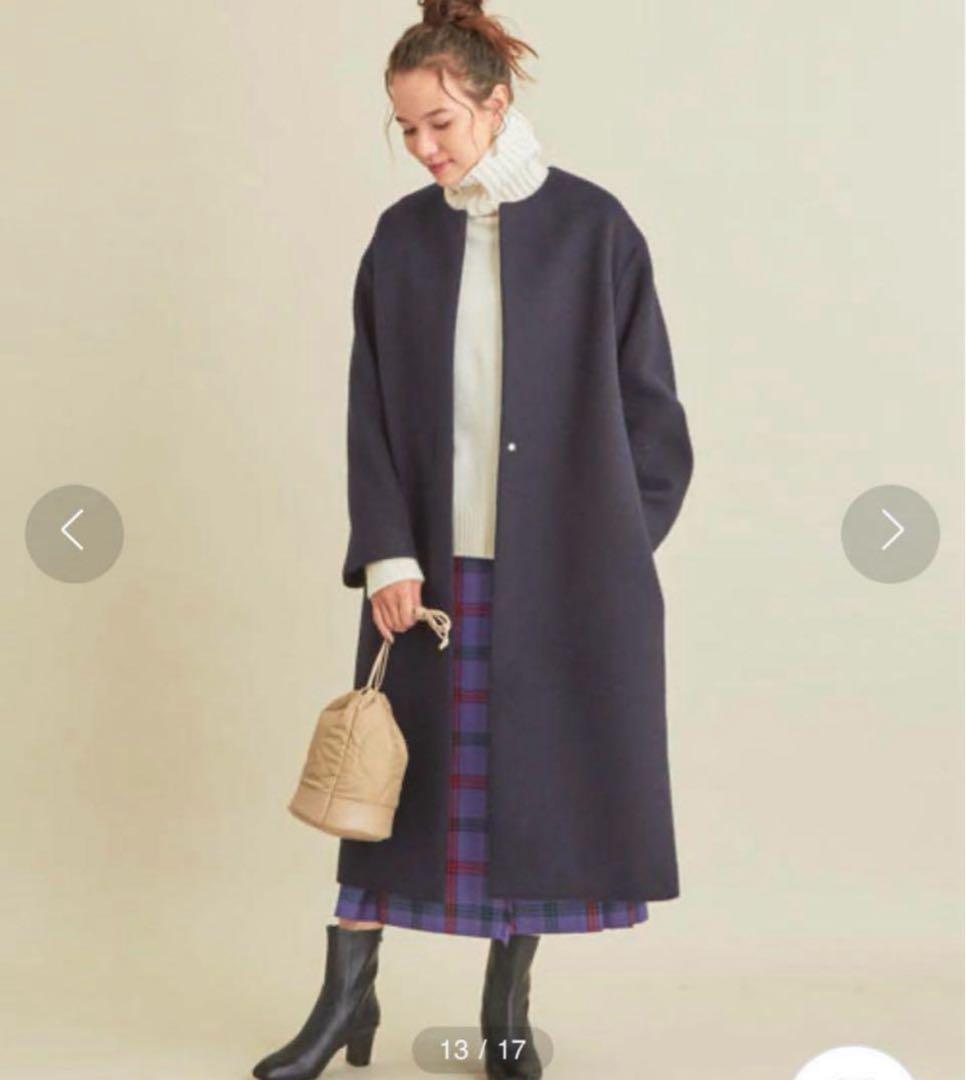 BEAUTY&YOUTH UNITED ARROWSアルパカ混合ノーカラーコート