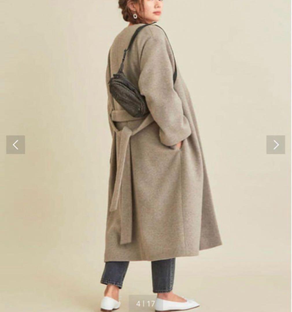 BEAUTY&YOUTH UNITED ARROWSアルパカ混合ノーカラーコート