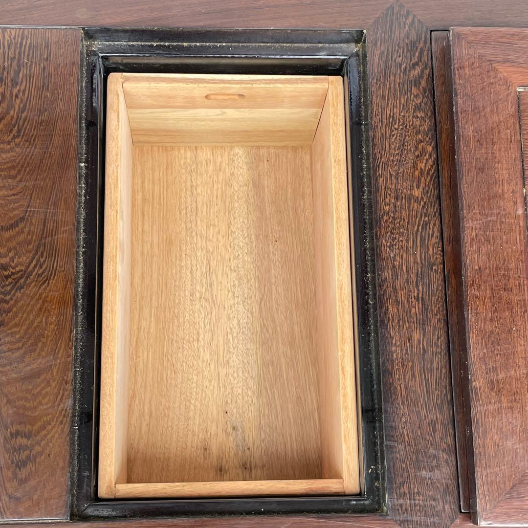 年代物　鉄刀木（タガヤサン）総無垢　関西火鉢　4尺　机　テーブル　和室　和風