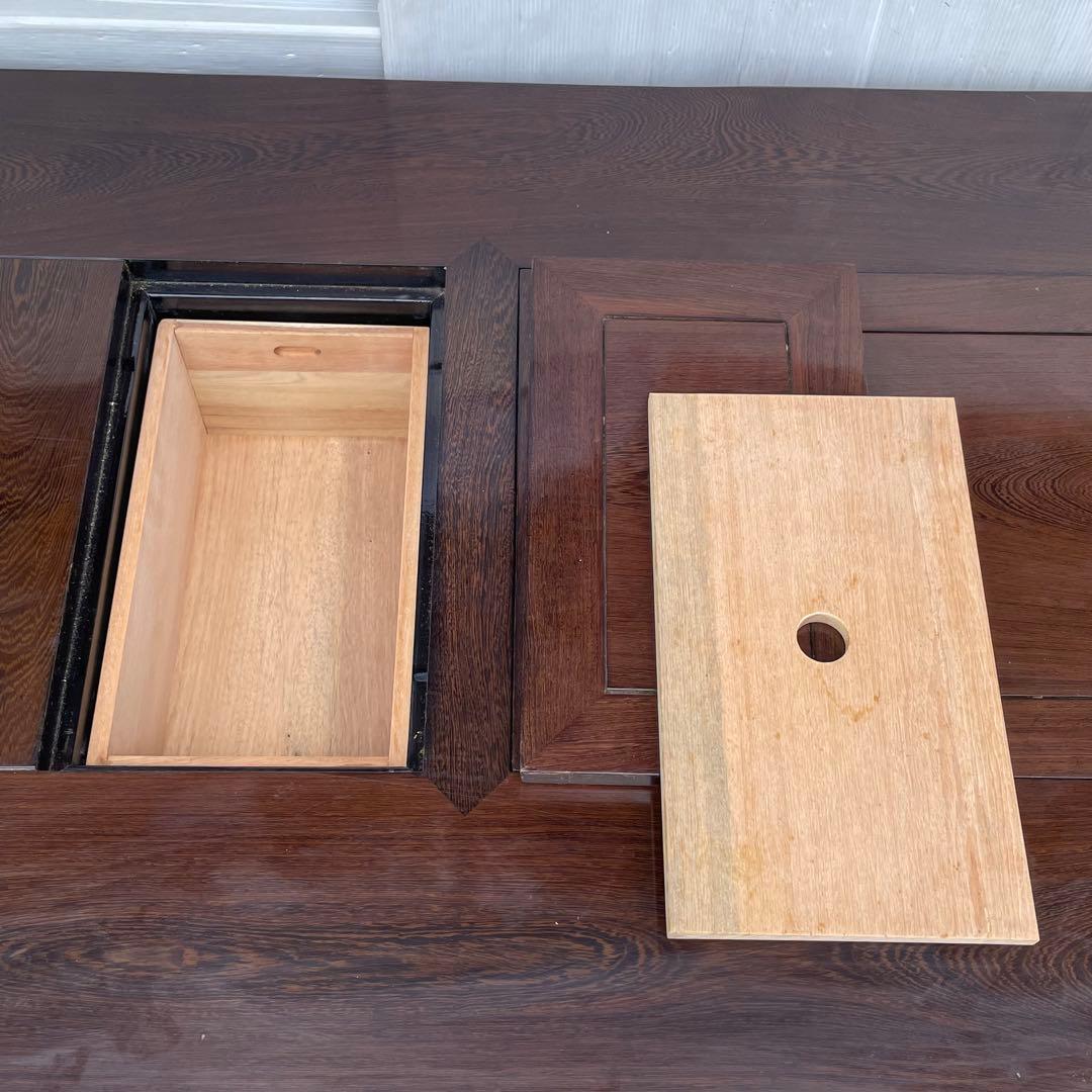 年代物　鉄刀木（タガヤサン）総無垢　関西火鉢　4尺　机　テーブル　和室　和風