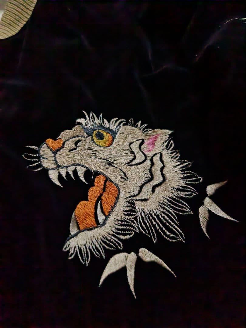 TAILOR トウヨウ 日本限定 スカジャン 虎龍ワシ地図 別珍 サテン