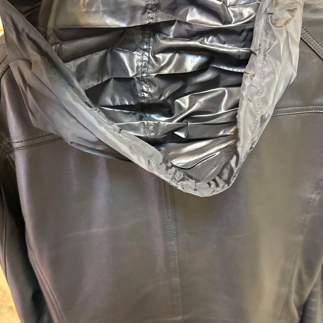 バーバリーブラックレーベル レザージャケット 中綿 ラビットファー Ｌサイズ