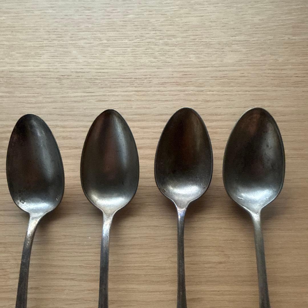フランスアンティークスプーン4本GARE ST-LAZARE駅19世紀〜20世紀