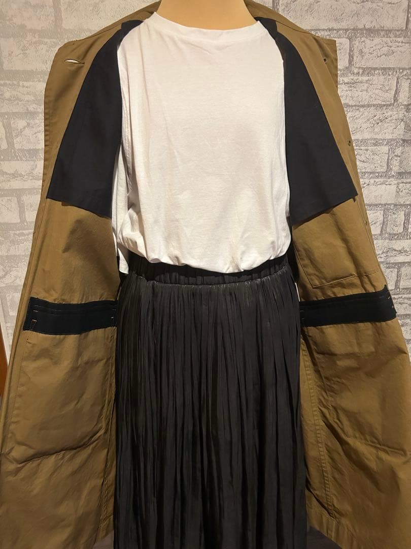 MHLオイルステンカラーコート　WAXED COTTON キャメルレディース