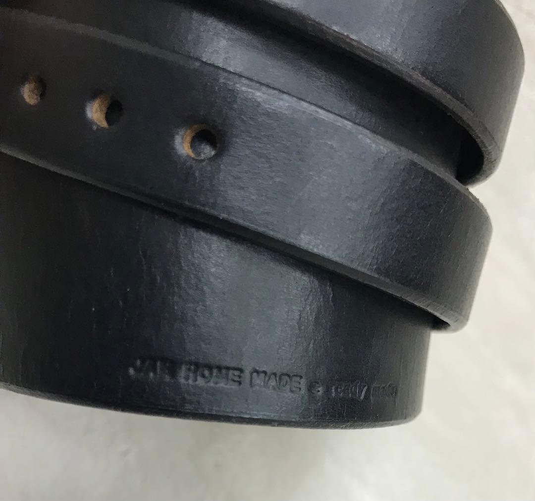 稀少ジャムホームメイドアンドレディメイド革バングルブレスレット黒リストバンドレア