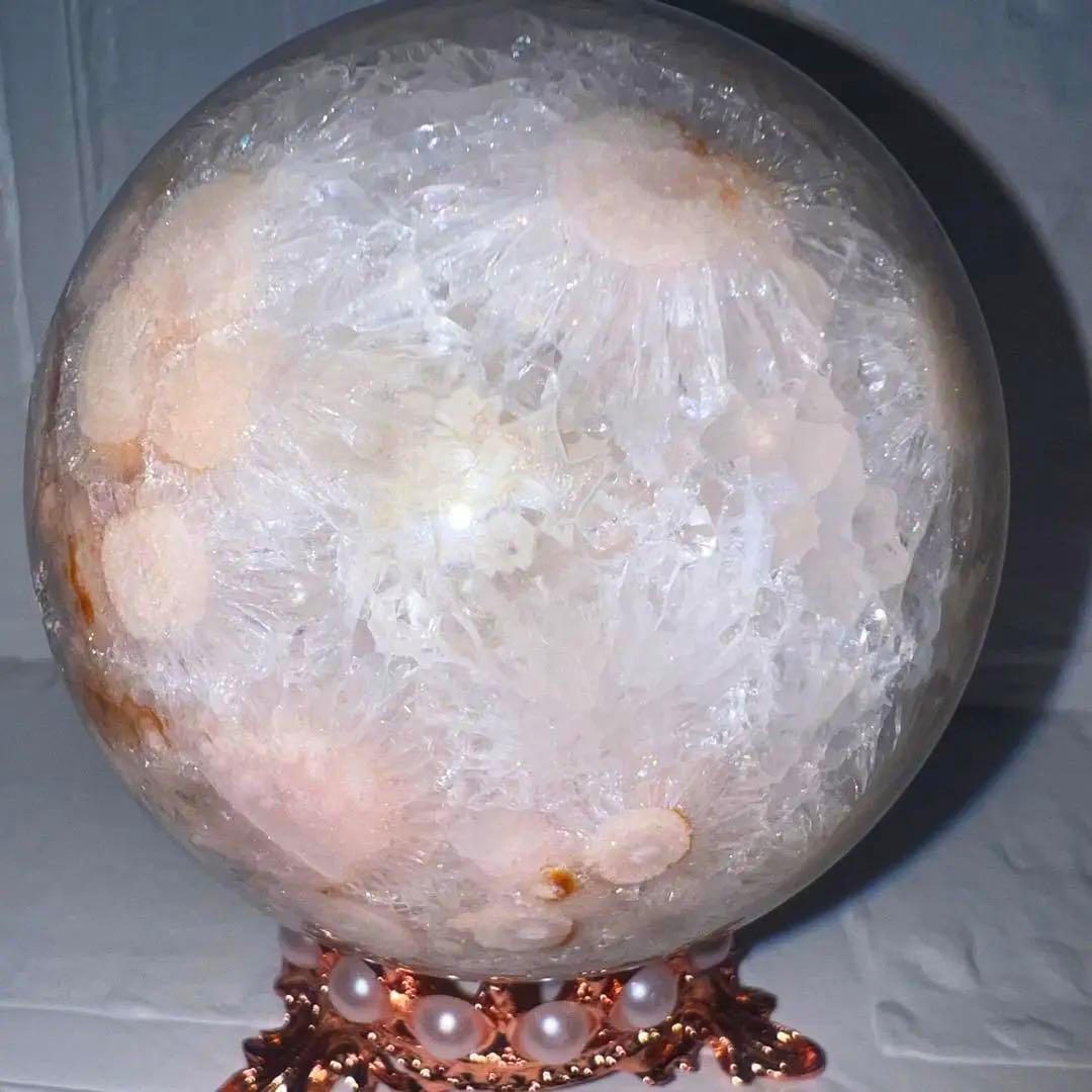 ⑯桜瑪瑙⭐️花瑪瑙⭐️フラワーアゲート⭐️水晶⭐️スフィア⭐️天然石⭐️丸玉⭐️恋愛⭐️瑪瑙