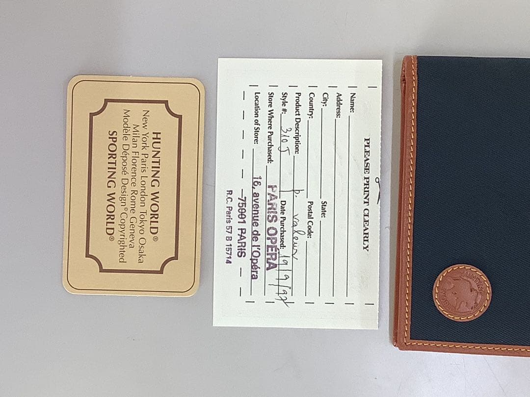 HUNTING WORLD 二つ折り財布 ネイビー