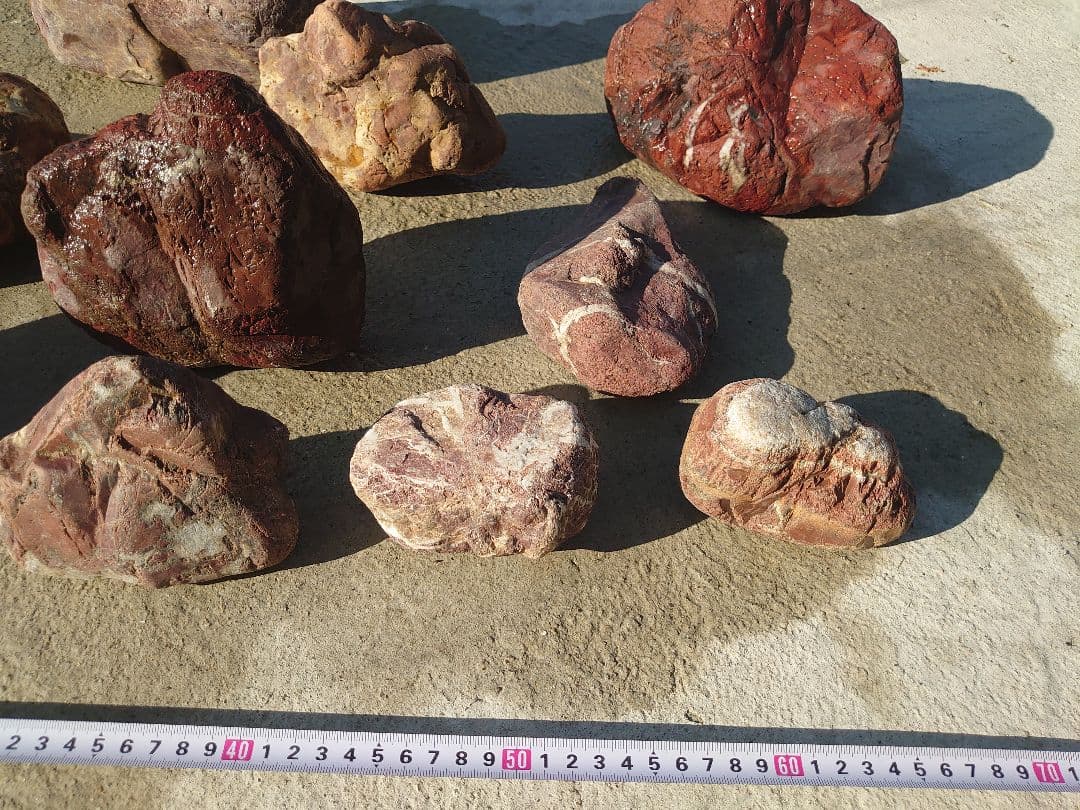 京都産 赤石 紅加茂石 10石 25kg 庭石 花壇 加茂七石 観賞石