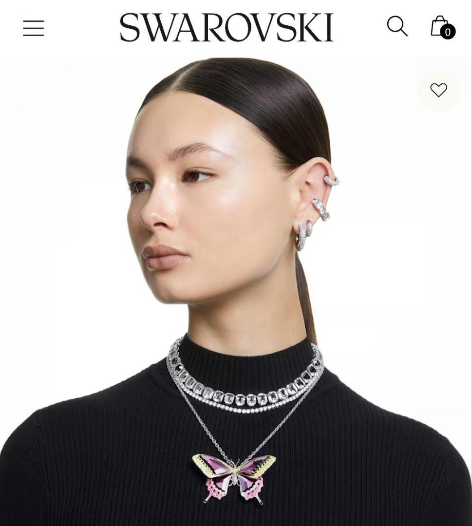 新品 SWAROVSKI Dextera フープピアス スワロフスキー