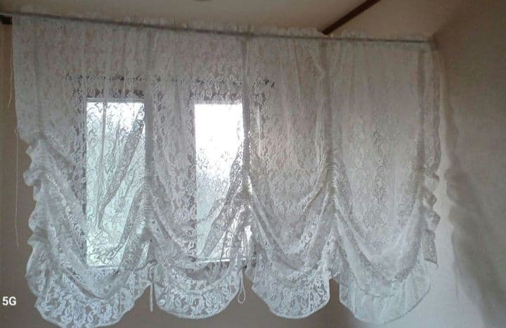 カフェカーテン【メイランラブ様　バルーンカーテン　レース】ハンドメイド