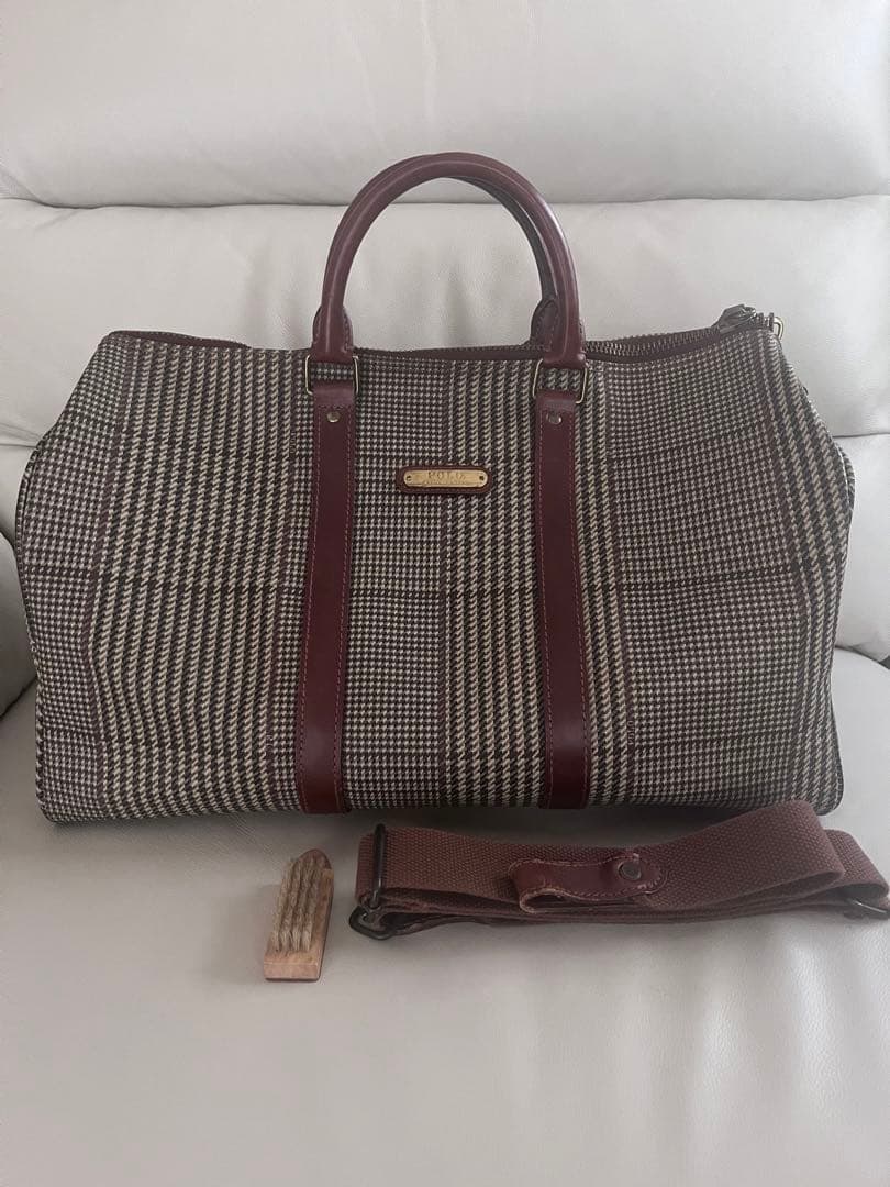 ラルフローレン　ボストンバッグ　千鳥柄