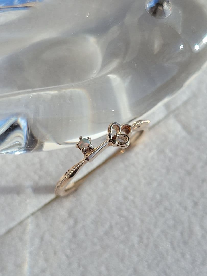 ねこ様★ノジェス K10 YG NOJESS ピンキーリング 指輪 5号 オパー