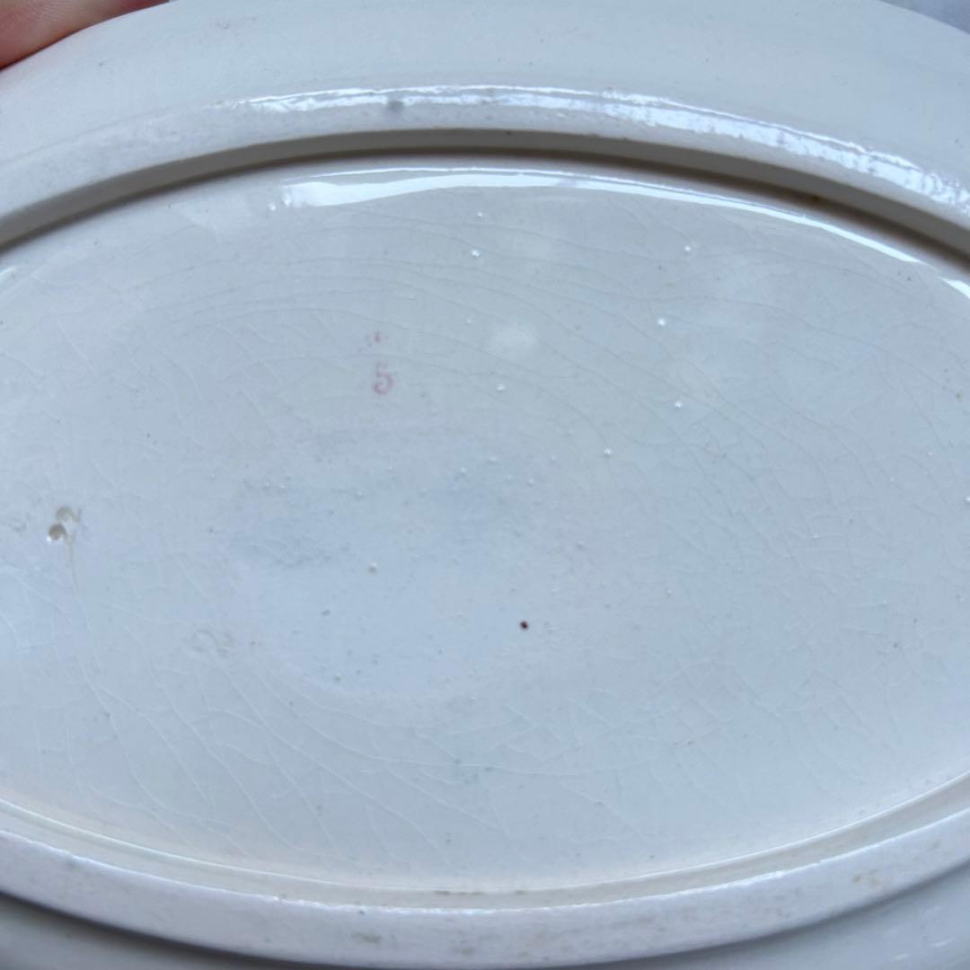 フランスアンティーク　ビレロイボッホ　ソーシエール　ピンク　赤