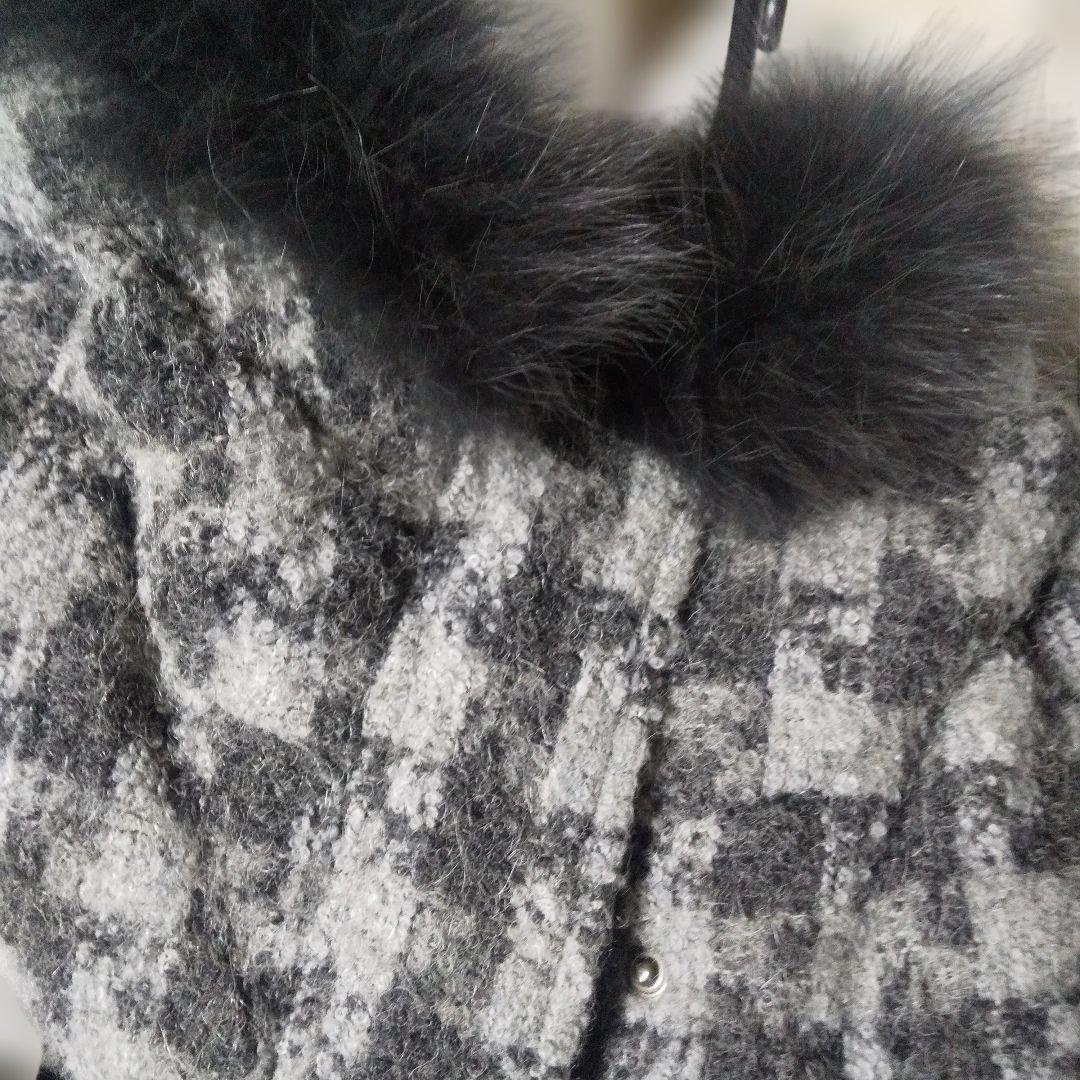 DAMAcollectionダウンロングコート フォックスファー付きフード新品