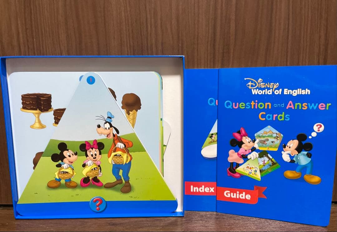 【美品】クエスチョンアンドアンサー ディズニー 英語　Q&Aカード　dwe