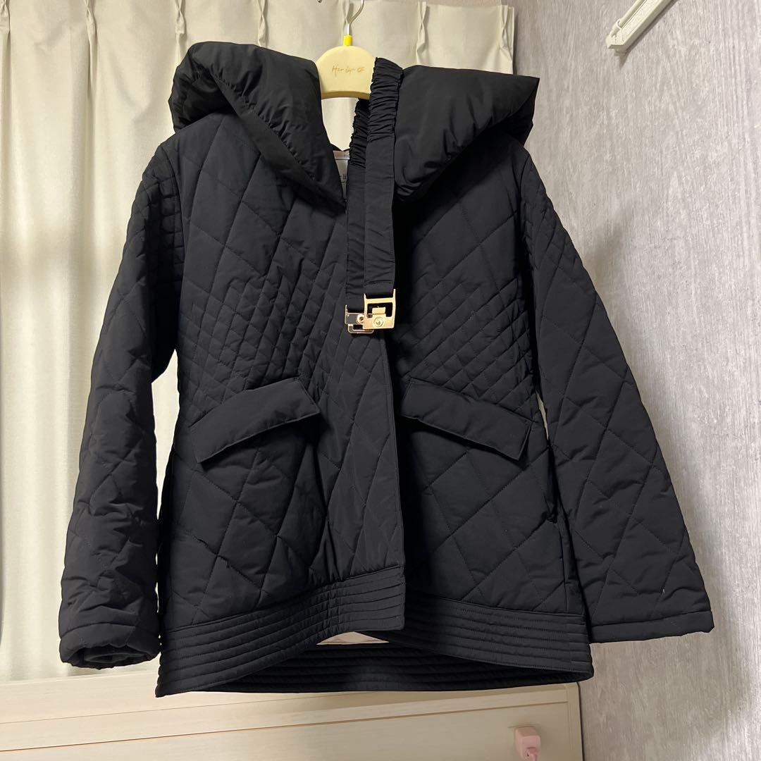 Madison Quilted Short Coat ブラック