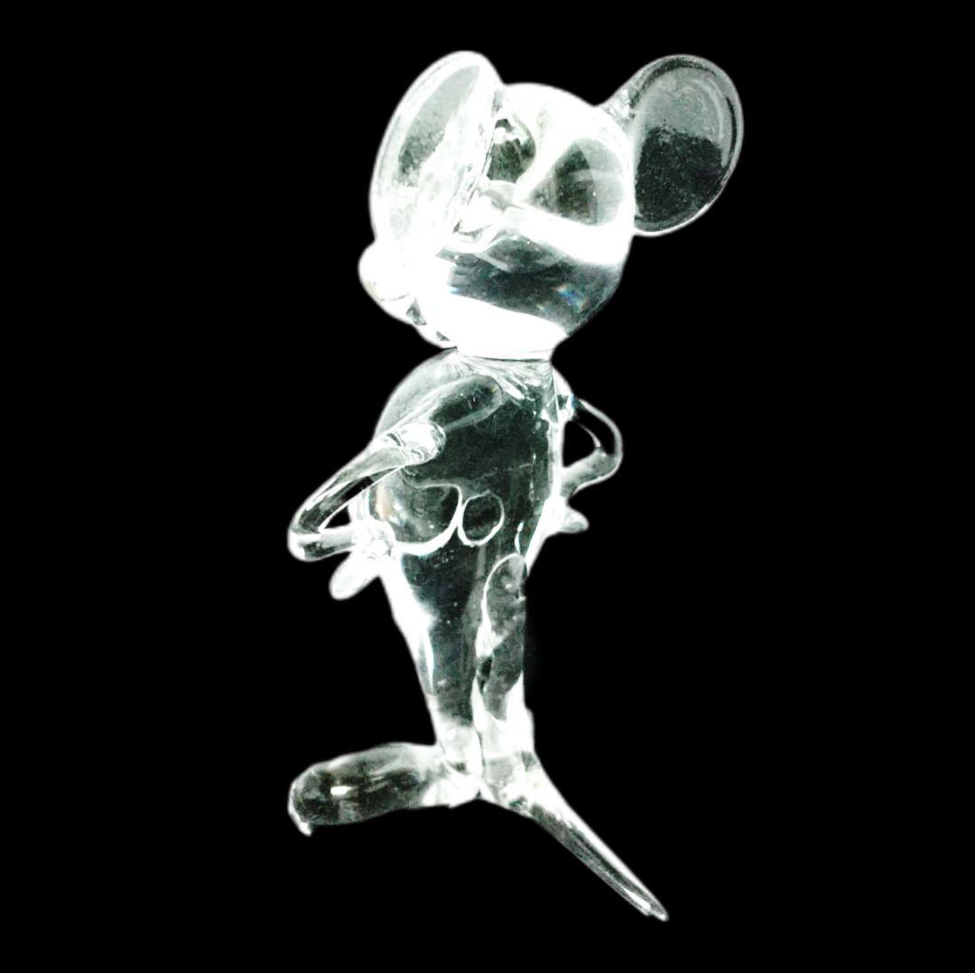 ミッキーマウス【Disney】ガラス製 置物 クリスタル インテリア