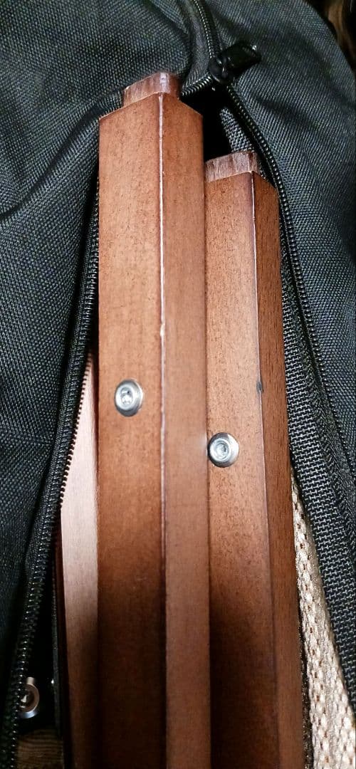 Hilander ウッドフレームチェア2 ブラウンストライプ　2脚セット