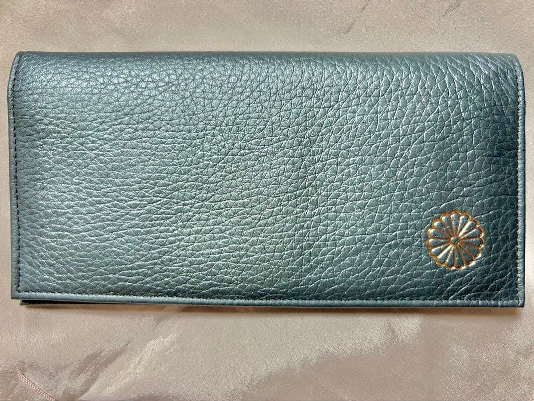 C*r様 【新品】皇居 限定 長財布 財布 ブルーグレー 型押し 牛革