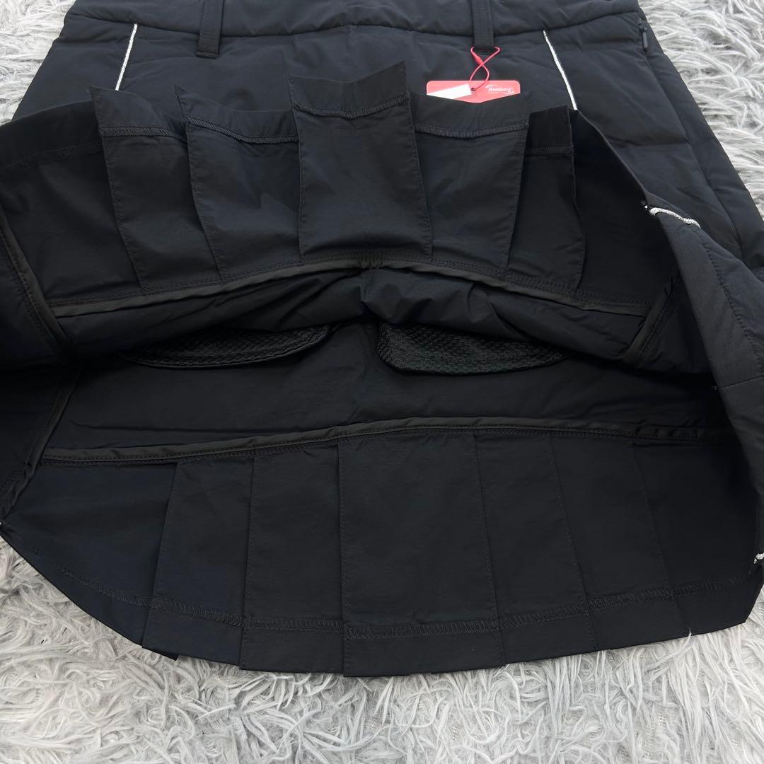 新品　ニューバランスゴルフ　スカート　ダウン　プリーツ　ウエストゴム　ブラック