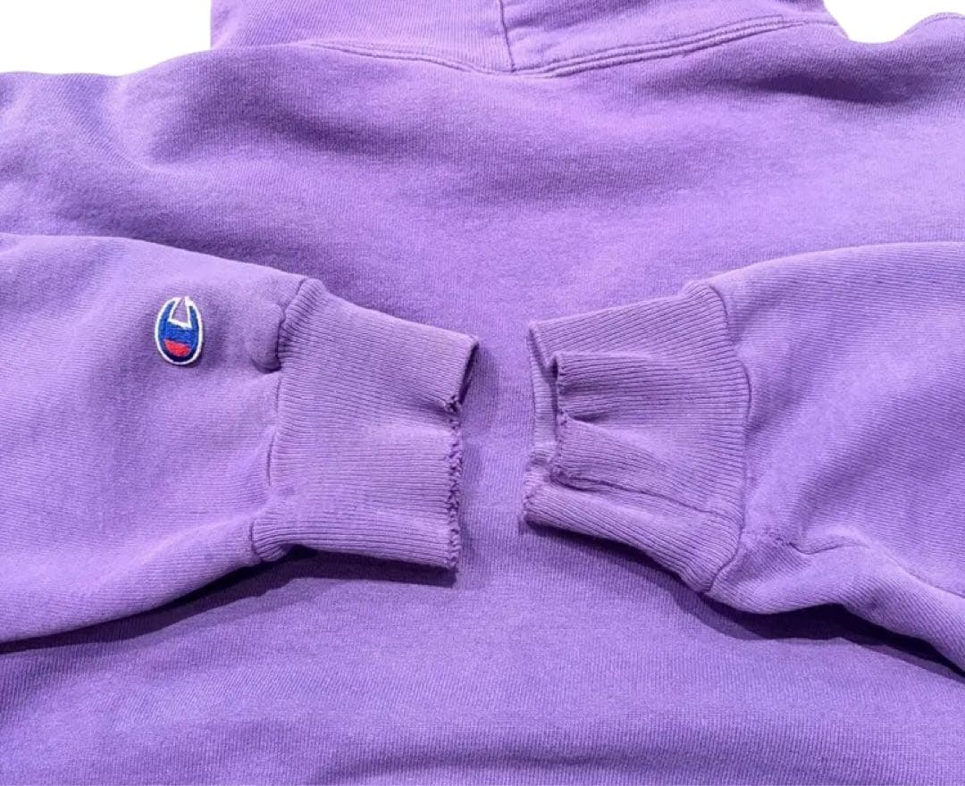 オールド 90s USA製 champion 前V スウェット フーディー 紫