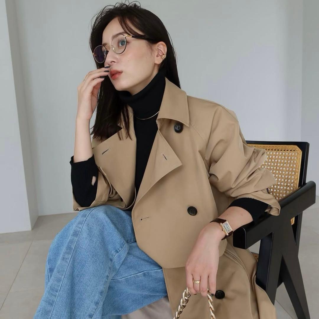 anuans トレンチコート　ベージュ　2022aw