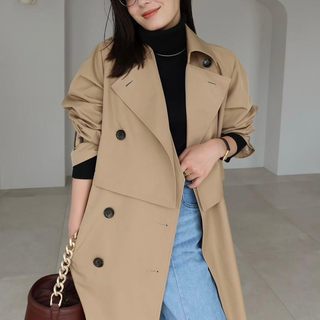 anuans トレンチコート　ベージュ　2022aw