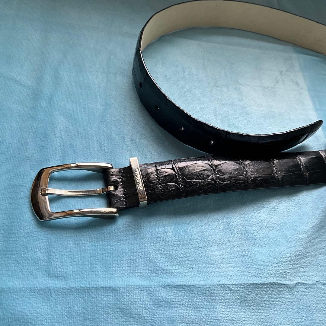 中古　ブルックスブラザーズ　ワニ革ベルト　サイズ32