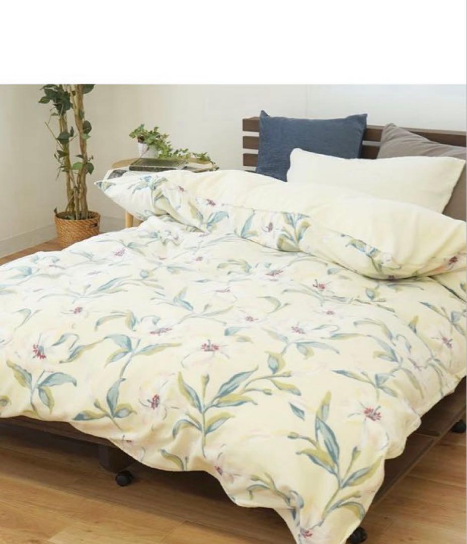 ロマンス小杉　ユリ花柄掛け布団カバー トリプルウォーム™ 暖かい　秋冬毛布要らず